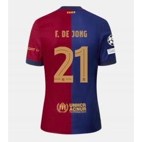 Pánské fotbalový oblečení Barcelona Frenkie de Jong #21 Domácí košile 2024-25 Krátkým Rukávem